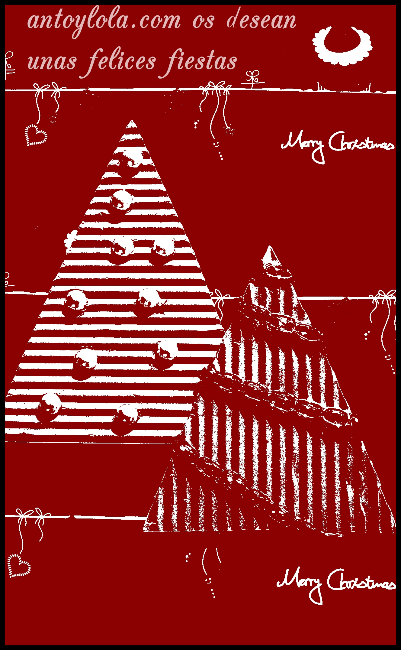 Feliz Navidad en rojo