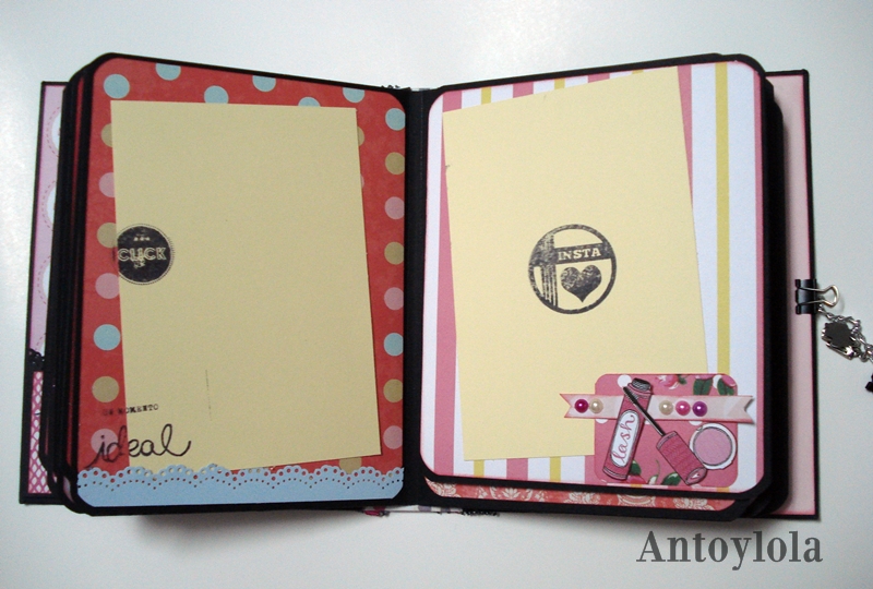 Álbum personalizado para Patricia con detalles decorativos de cosmética