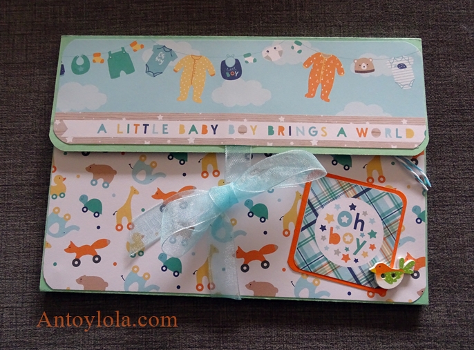 mini Album de bebe con forma de carpeta