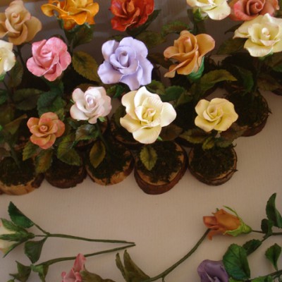 rosas de porcelana